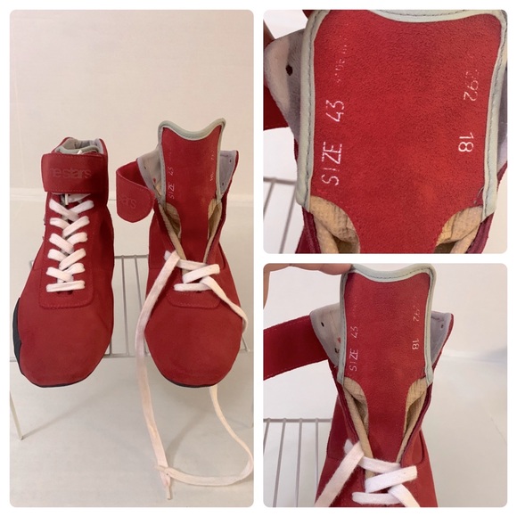 Alpinestars Y2K Red Vintage Suede Racing Boots/EUC - Picture 6 of 17